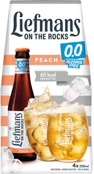 Liefmans Peach 0.0% 4pack met flesjes van 25cl