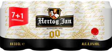 Hertog Jan 0.0 set met 8 blikjes van 33cl