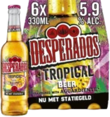 Desperados Tropical sixpack met flesjes van 33cl