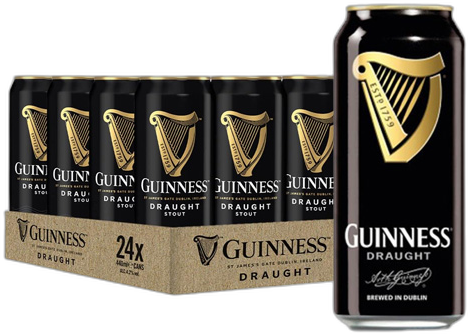 Guinness Draught Stout tray met 24 blikken van 50cl