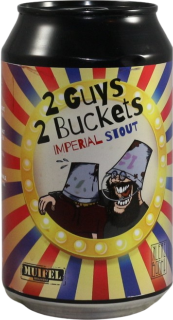 Muifel 2 Guys 2 Buckets blikje van 33cl