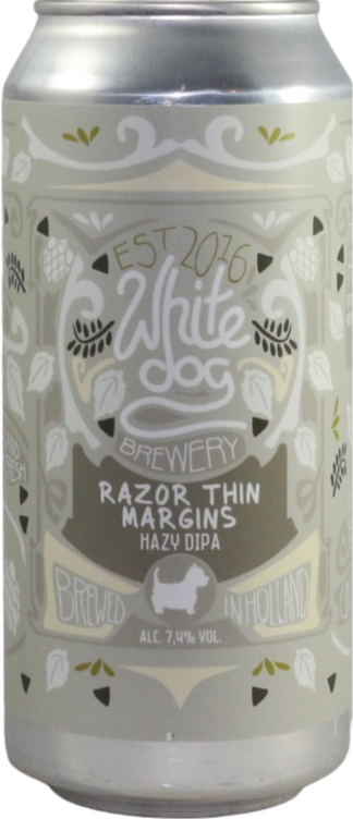 White Dog Razor Thin Margins blik van 44cl