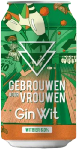 Gebrouwen door Vrouwen Gin Wit blikje van 33cl