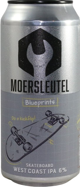 Moersleutel Blueprints: Skateboard blik van 44cl