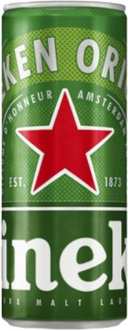 Heineken premium pilsener blikje van 25cl