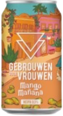 Gebrouwen door vrouwen Mango mañana blikje van 33cl