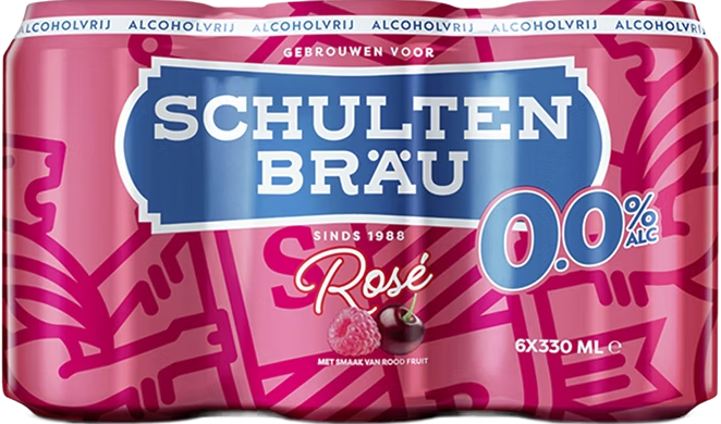 Schultenbrau Rosé 0.0% sixpack met blikjes van 33cl