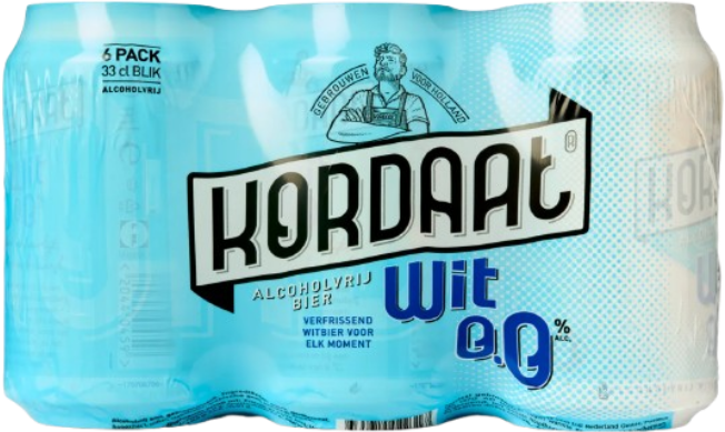 Kordaat Wit 0.0% sixpack met blikjes van 33cl