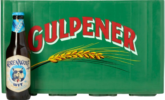 Korenwolf Wit krat met 24 flesjes van 30cl