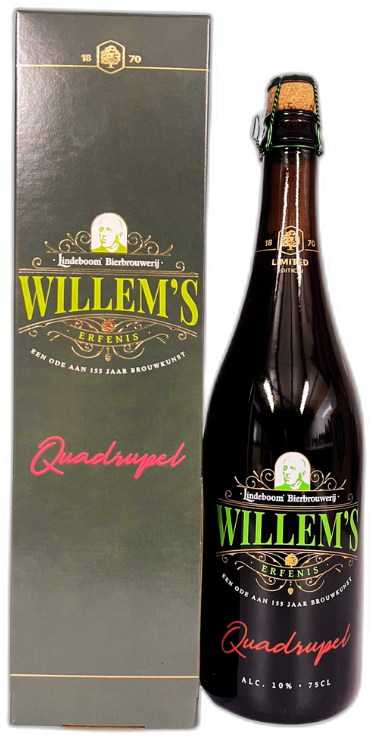 Lindeboom Willem's Quadrupel fles van 75cl