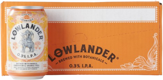 Lowlander ipa 0,3% doos met 12 blikjes van 33cl