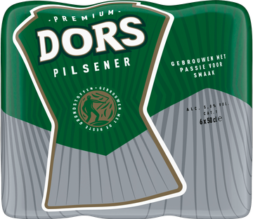 Dors Premium Pilsener sixpack met blikken van 50cl