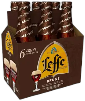Leffe Bruin sixpack met flesjes van 33cl