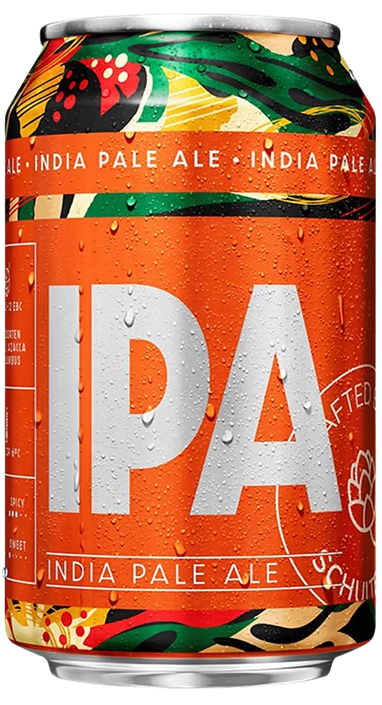 Schultenbrau IPA bierblikje van 33cl met kleurrijk ontwerp.