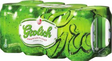 Grolsch set van 8 blikjes á 0,33 liter