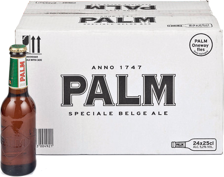 Palm doos met 24 oneway flesjes a 0,25 liter
