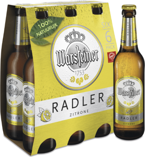 Warsteiner Radler set van 6 flesjes á 0,33 liter