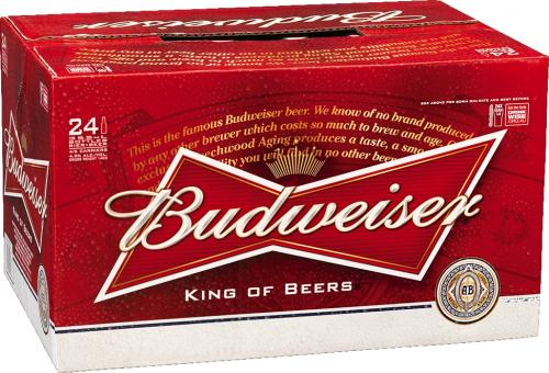 Budweiser doos met 24 flesjes van 0,33 liter