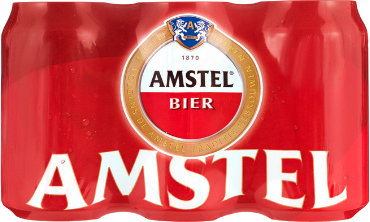 Amstel sixpack met 6 blikjes van 0,33 liter