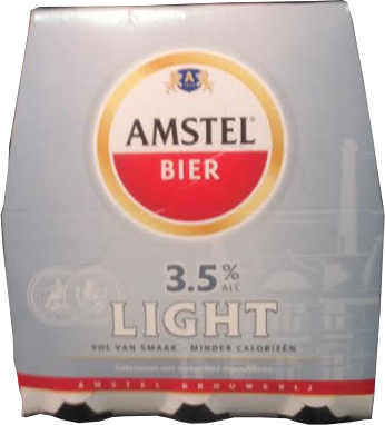 Amstel light sixpack met  6 flesjes van 0,30 liter