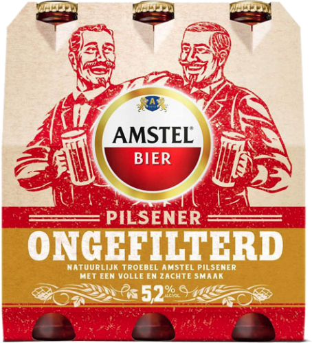 Amstel Ongefilterd set van 6 flesjes a 0,33 liter 
