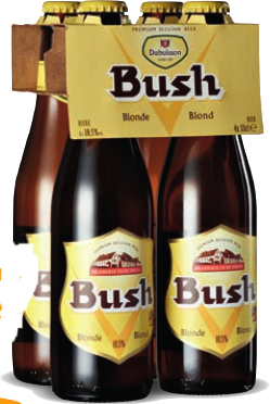 Bush set van 4 flesjes a 0,33 liter 