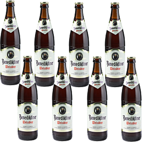 Benediktiner Weissbier set van 8 flesjes á 0,30 liter