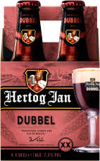 Hertog Jan Dubbel set van 4 flesjes á 0,30 liter