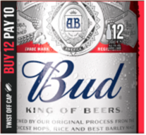 Bud doos van 12 flesjes 0,30 liter