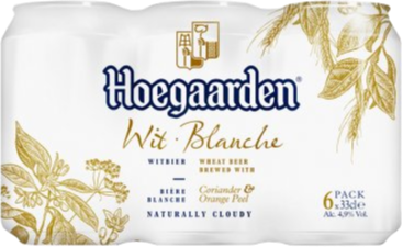 Hoegaarden witbier sixpack blikjes