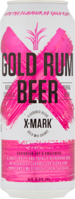 X-Mark Gold Rum Beer blik van 0,50 liter