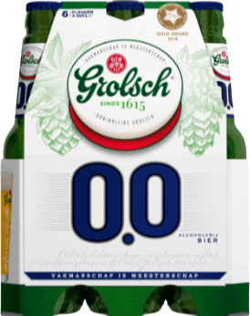 Grolsch 0.0% set van 6 flesjes a 0,30 liter 