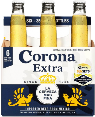 Corona set van 6 flesjes á 0,355 liter
