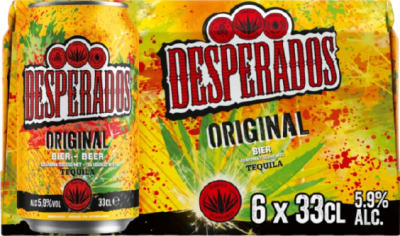 Desperados sixpack met blikjes van 33cl