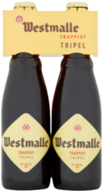 Westmalle Tripel 4pack met flesjes van 33cl