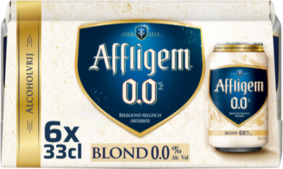 Affligem Blond 0.0% sixpack met blikjes van 33cl