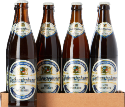 Weihenstephaner Hefe Weisse tray met 8 flessen van 50cl
