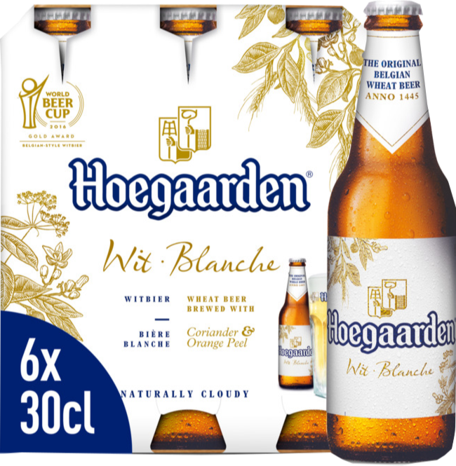 Hoegaarden witbier sixpack met flesjes van 30cl