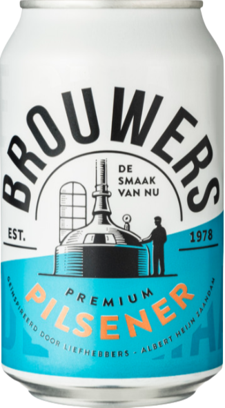 Brouwers Pilsener blikje van 33cl