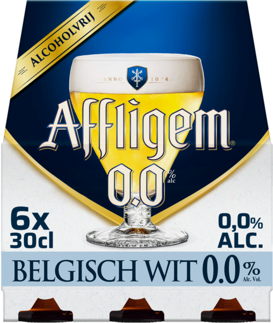 Affligem Belgisch wit 0,0% 6-pack met flesjes van 30cl