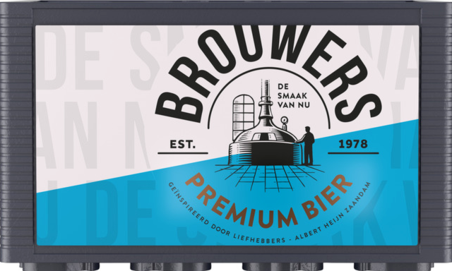 Brouwers Bier krat met 24 flesjes van 30cl