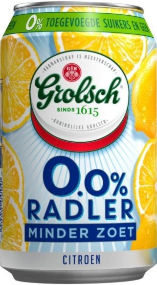 Grolsch Radler 0.0% Minder Zoet blikje van 33cl