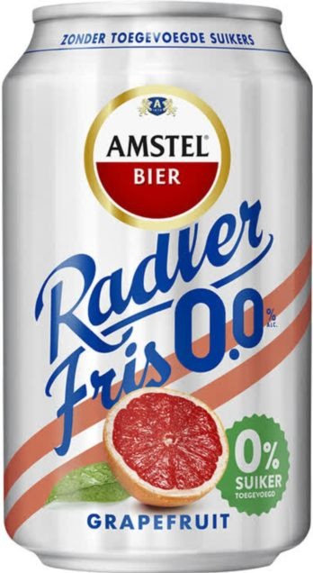 Amstel Radler fris grapefruit 0.0% blikje van 33cl