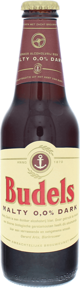 Budels Malty Dark Bio 0,0% flesje van 30cl