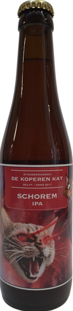 Koperen Kat Schorem flesje van 33cl