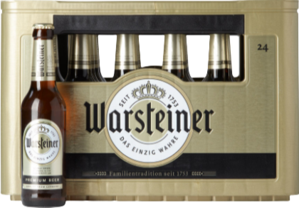 Warsteiner krat met 24 flesjes van 33cl