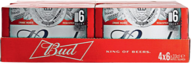 Bud tray met 24 blikjes van 33cl