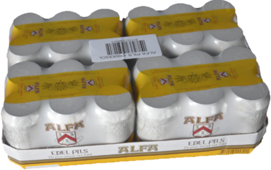 Alfa Edel Pils tray met 24 blikjes van 33cl