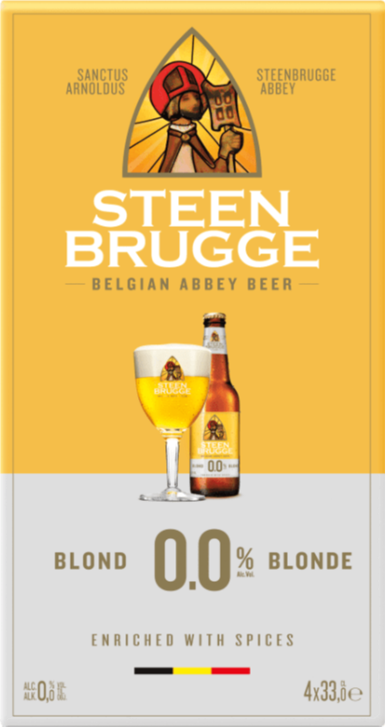 Steenbrugge blond 0.0% set met 4 flesjes van 33cl
