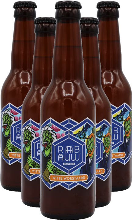 Rabauw Witte Woestaard Sixpack met flesjes van 33cl
